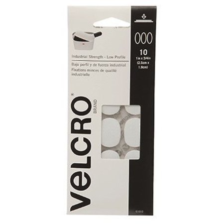 VELCRO BRAND 10PK WHT Hook And Loop Squares 91010